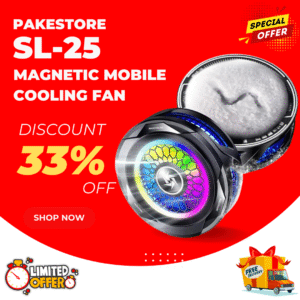 Magnetic Phone Cooler - Portable Lightweight Gaming Fan with Fast Ice Cooling PES 25