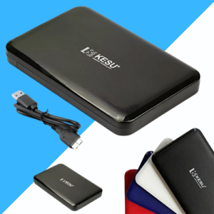 KESU Portable 2.5" SATA HDD Enclosure – USB 3.0 External Hard Drive Case, Tool-Free Design