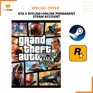 GTA 5 PERMANENT STEAM ACCOUNT (100% Official & Safe)Lifetime Access | Play Online & Offline | No Mods, No Bans!