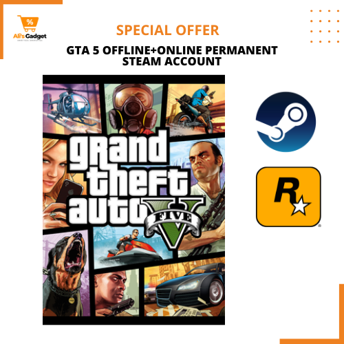 GTA 5 PERMANENT STEAM ACCOUNT (100% Official & Safe)Lifetime Access | Play Online & Offline | No Mods, No Bans!