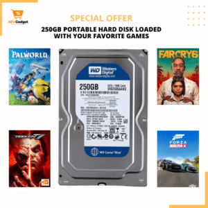 250GB Hard Drive Pre-Loaded with Your Favorite Games – Instant Play, No Installation Required!